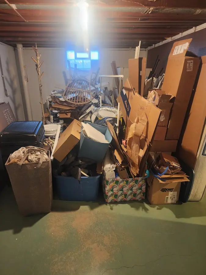 Roll-off dumpster container at job site for Construction Dumpster Rental in Scandia